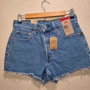 Levis 501 Button Fly Women's Size 32 Original Denim Shorts
